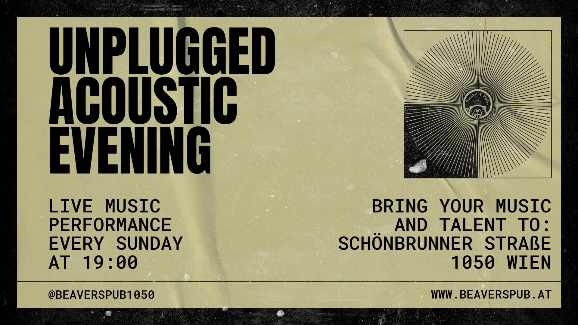 Plakat des Unplugged Acoustic Evening